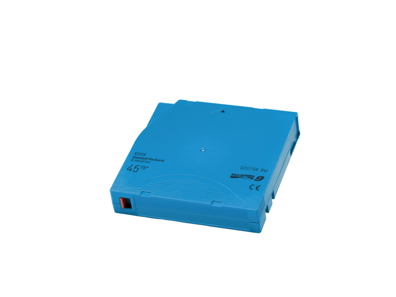 HPE LTO-9 Ultrium（傲群）45 TB RW 960 数据磁带托盘（无盒） Left facing