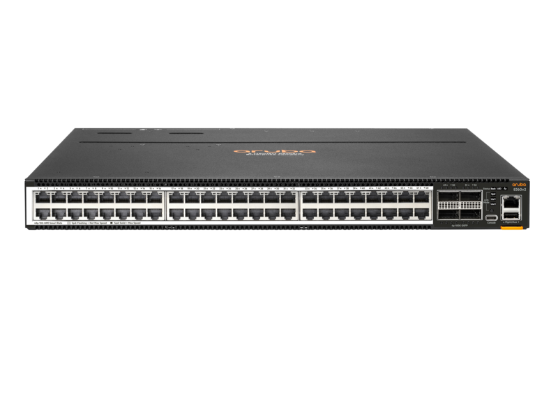 Commutateur Aruba 8360-48XT4C v2 48 ports 1G/10GBase-T 4 ports 100G QSFP+/QSFP28 Center facing
