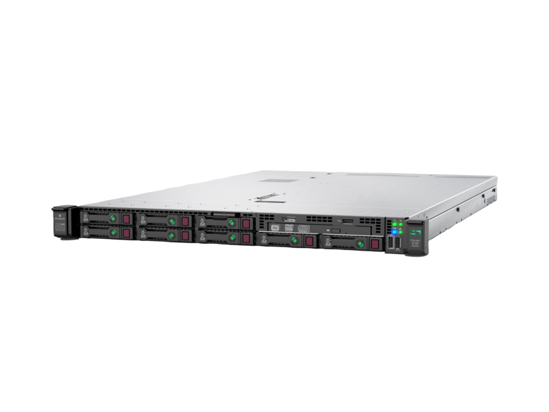 Serveur HPE ProLiant DL360 Gen10 4208, monoprocesseur, 16 Go-R S100i NC 4 disques à grand facteur de forme, module d’alimentation de 500 W Left facing
