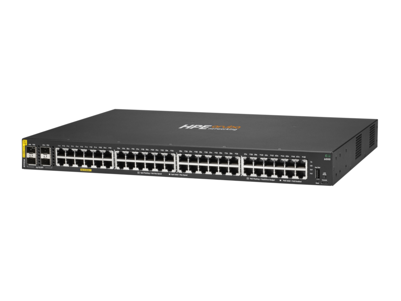 HPE Aruba Networking CX 6000 48G Class4 PoE 4SFP 740Wスイッチ